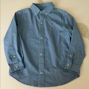 Vineyard Vines Blue Gingham Button Down Shirt Classic Style